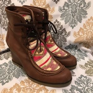 🌸Anthropology holding horses leather wedges🌸